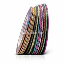 1688 Glitter Nail Art Tape Set / 1MM / 14 Colors