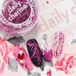 1688 Metallic Tinsel Foil / Pink Nail Art