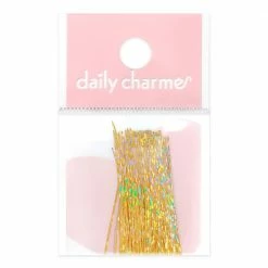 1688 - MuJia Summer Nails Ultra Thin Holographic Film Paper Strips / Gold