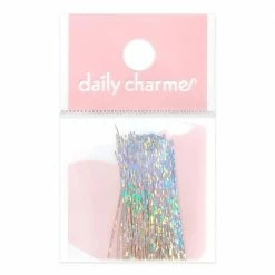 1688 - MuJia Summer Nails Ultra Thin Holographic Film Paper Strips / Silver