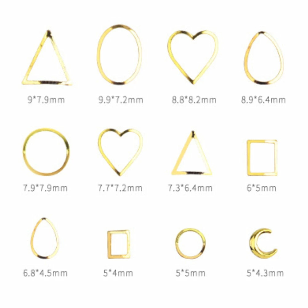 1688 Gold Metal Frames Mix Box Set / 12 Shapes Best Sellers 2 1688 Gold Metal Frames Mix Box Set / 12 Shapes Best Sellers