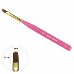 Nail Partner X Pink Rose Window Long Oval Brush