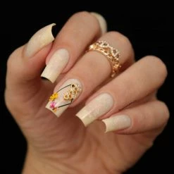 Daily Charme Honeycomb / Zircon Charm / Gold