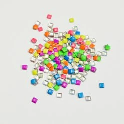 1688 Pride Month Neon Rainbow 3mm Square Studs