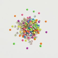 1688 Neon Rainbow 3mm Star Studs Pride Month