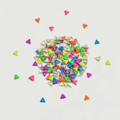 1688 Neon Rainbow 3mm Triangle Studs