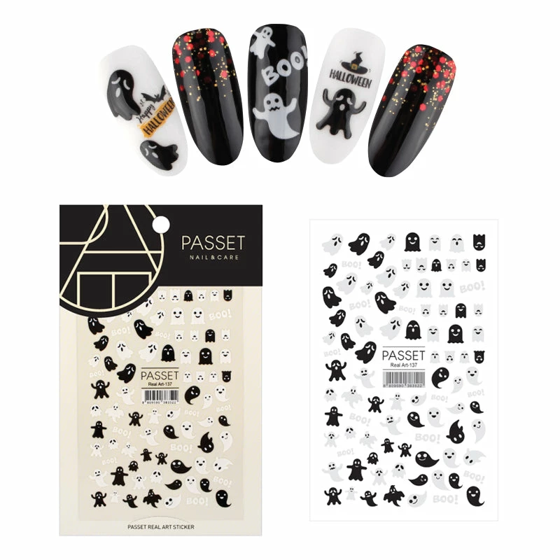 Passet Halloween Nail Art Sticker / Boo 1 Passet Halloween Nail Art Sticker / Boo