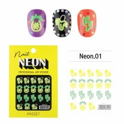 Passet Neon Nail Art Sticker / Summer Fruits