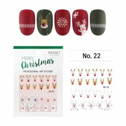 Passet Christmas Nail Art Sticker / Jolly Reindeer