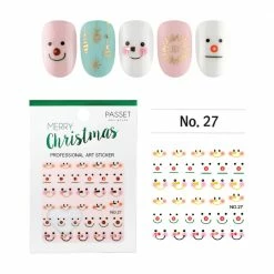 Passet Christmas Nail Art Sticker / Cheeky Snowman