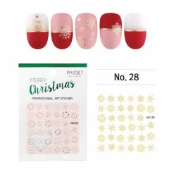 Passet Christmas Nail Art Sticker / Sparkling Snowflake
