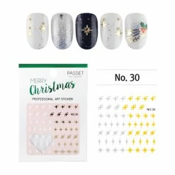 Passet Christmas Nail Art Sticker / Twinkling Star