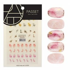 Passet Nail Art Sticker / Marble & Gold