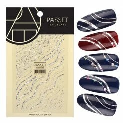 Passet Nail Art Sticker / Wavy Lines