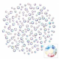 John F Allen & Son New Arrivals Preciosa Round Flatback Rhinestone / Crystal AB