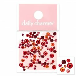 John F Allen & Son Preciosa Round Flatback Rhinestone / Red Color Mix New Arrivals