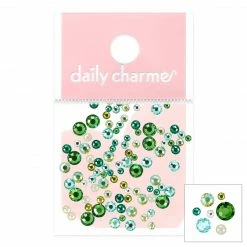 John F Allen & Son Preciosa Round Flatback Rhinestone / Green Color Mix New Arrivals