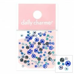 John F Allen & Son Preciosa Round Flatback Rhinestone / Blue Color Mix New Arrivals