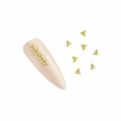 1688 Nail Art Mini Triangle Pyramid Stud / Gold