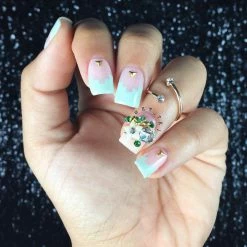 1688 Nail Art Mini Triangle Pyramid Stud / Gold