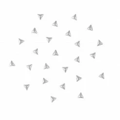 1688 Mini Triangle Pyramid Stud / Silver Nail Art