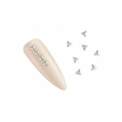 1688 Mini Triangle Pyramid Stud / Silver Nail Art