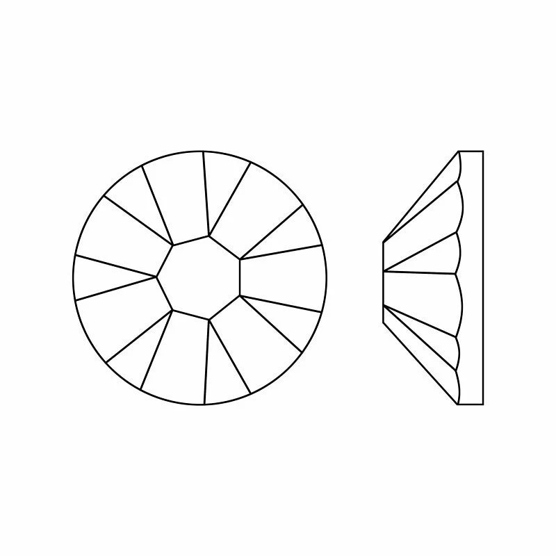 Daily Charme Nail Crystals Swarovski Round Flatback Rhinestone / Golden Shadow 4 Daily Charme Nail Crystals Swarovski Round Flatback Rhinestone / Golden Shadow