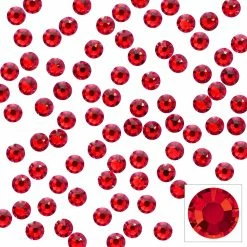 Daily Charme Swarovski Round Flatback Rhinestone / Light Siam