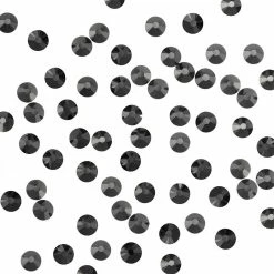 Daily Charme Swarovski Round Flatback Rhinestone / Jet Hematite