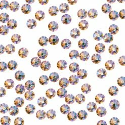 Daily Charme Best Sellers Swarovski Round Flatback Rhinestone / Light Colorado Topaz Shimmer