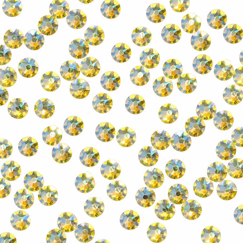 Daily Charme Dollar Store Swarovski Round Flatback Rhinestone / Citrine Shimmer 1 Daily Charme Dollar Store Swarovski Round Flatback Rhinestone / Citrine Shimmer