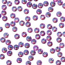 Daily Charme Swarovski Round Flatback Rhinestone / Fuchsia Shimmer