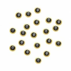 Daily Charme Swarovski Round Flatback Rhinestone / Jet Hematite / Gold Framed Dollar Store