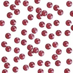 Daily Charme Swarovski Round Flatback Rhinestone / Dark Red Lacquer