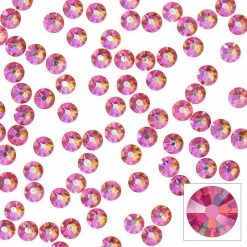 Daily Charme Nail Crystals Swarovski Round Flatback Rhinestone / Hyacinth Shimmer