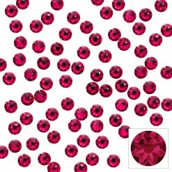 Daily Charme Nail Crystals Swarovski Round Flatback Rhinestone / Ruby