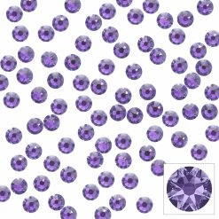 Daily Charme Swarovski Round Flatback Rhinestone / Tanzanite Pride Month