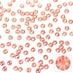 Daily Charme Swarovski Round Flatback Rhinestone / Rose Peach