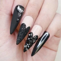 Daily Charme Swarovski Round Flatback Rhinestone / Silver Night Nail Crystals