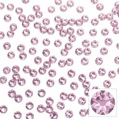 Daily Charme Swarovski Round Flatback Rhinestone / Light Amethyst Nail Crystals