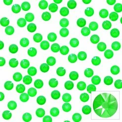 Daily Charme Swarovski Round Flatback Rhinestone / Electric Green