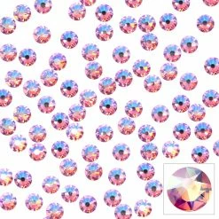 Daily Charme Nail Crystals Swarovski Round Flatback Rhinestone / Light Rose Shimmer