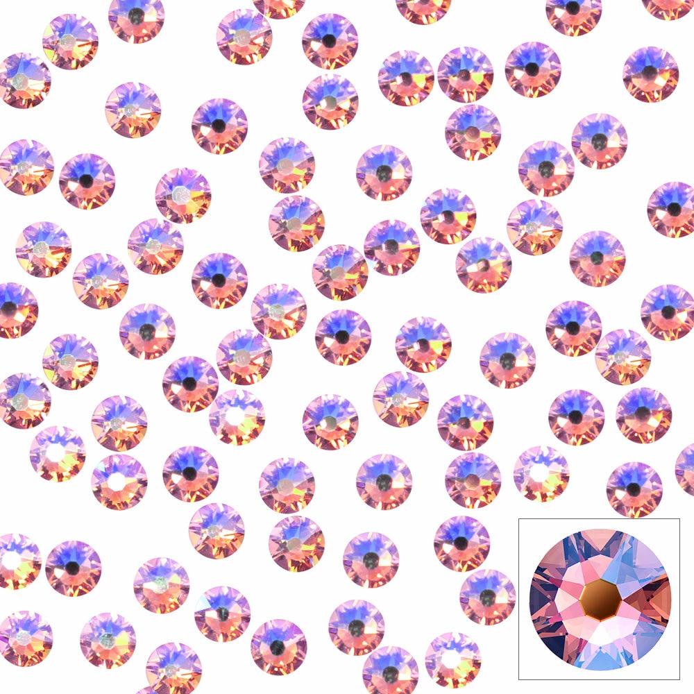 Daily Charme Swarovski Round Flatback Rhinestone / Rose Peach Shimmer Best Sellers 1 Daily Charme Swarovski Round Flatback Rhinestone / Rose Peach Shimmer Best Sellers