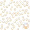 Daily Charme Nail Crystals Swarovski Round Flatback Rhinestone / White Opal Shimmer