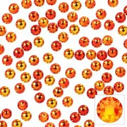 Daily Charme Swarovski Round Flatback Rhinestone / Fireopal