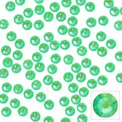 Daily Charme Swarovski Round Flatback Rhinestone / Electric Green DeLite Pride Month