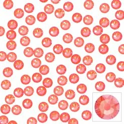 Daily Charme Swarovski Round Flatback Rhinestone / Electric Orange DeLite Pride Month