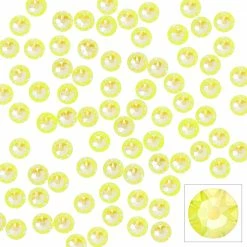 Daily Charme Swarovski Round Flatback Rhinestone / Electric Yellow DeLite Pride Month