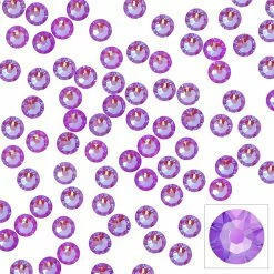 Daily Charme Swarovski Round Flatback Rhinestone / Electric Violet DeLite Pride Month