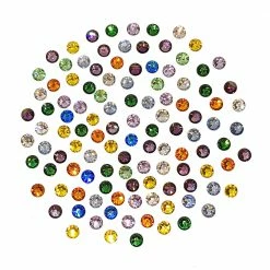 Daily Charme Nail Crystals Swarovski SS 12 Round Flatback Crystal Value Mix / Colored